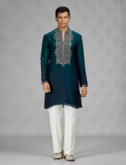 Rama green Persian mens kurta suit
