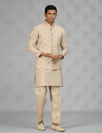Light gold regal mens waistcoat set